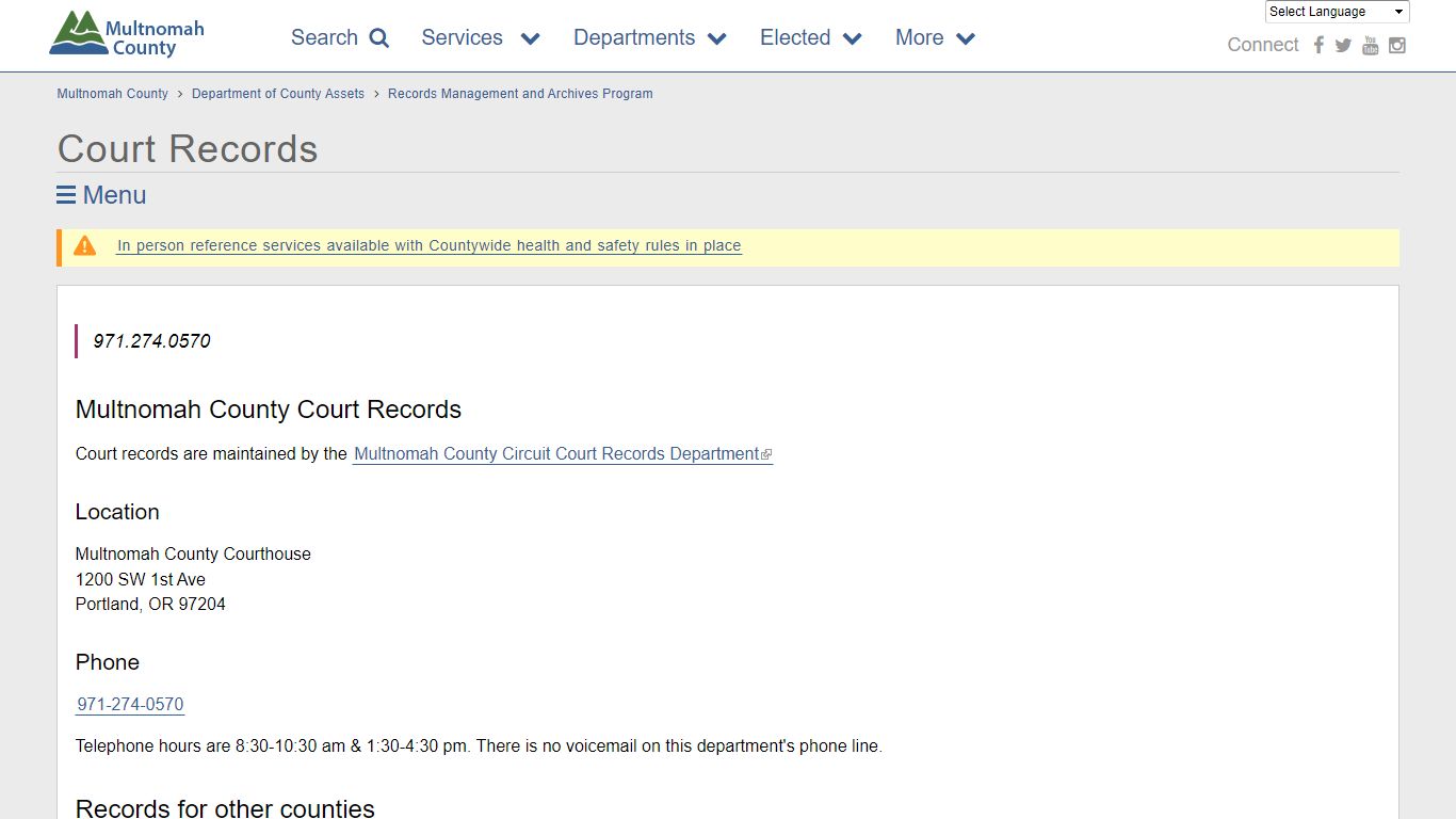 Court Records | Multnomah County
